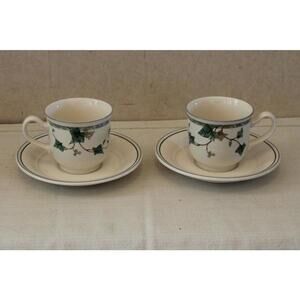 Noritake Keltcraft Ivy Lane Cup and Saucer - Set of 2